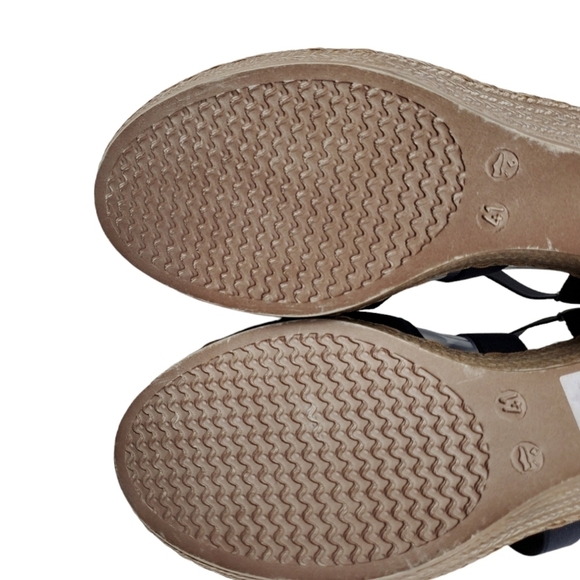 Rieker Sandals Ws Sz 41 US 9.5 Gray Tan Strappy Slip On Wedge Casual Luxury NWOT - Picture 11 of 15